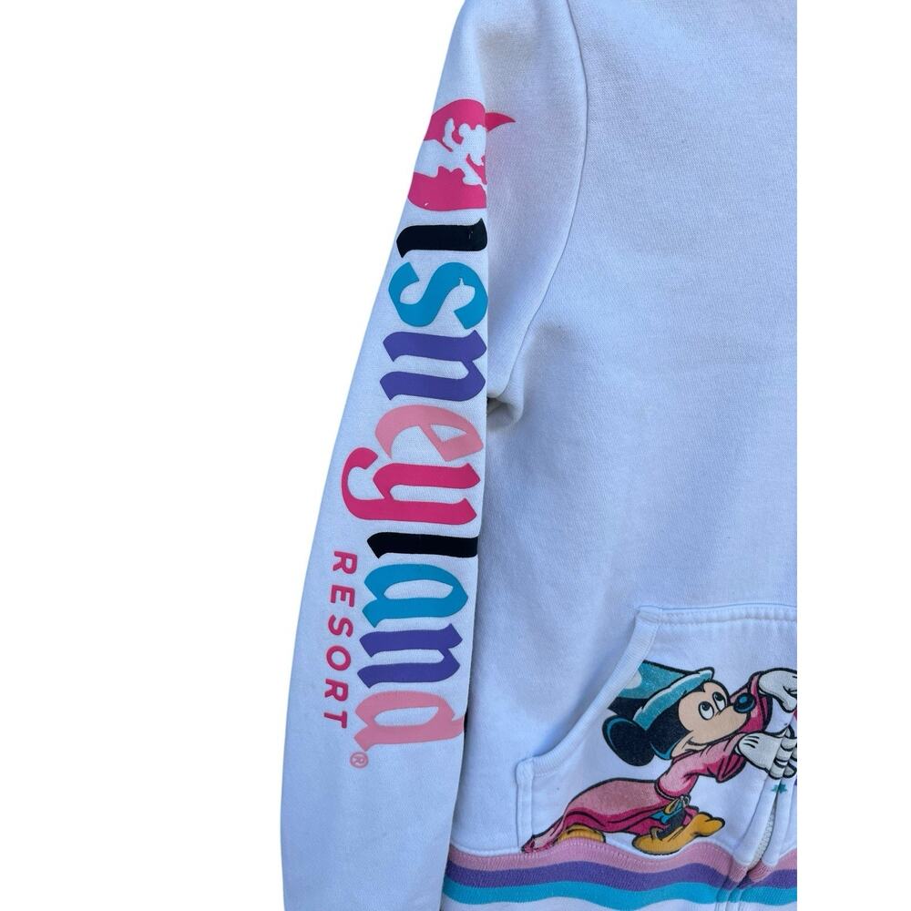 Disney Parks Jacket Woman’s XS  Disney Parks Mickey White Hoodie 2013 Full Zip - Picture 2 of 13